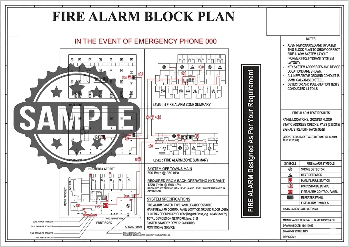 Fire Alarm Block Plans